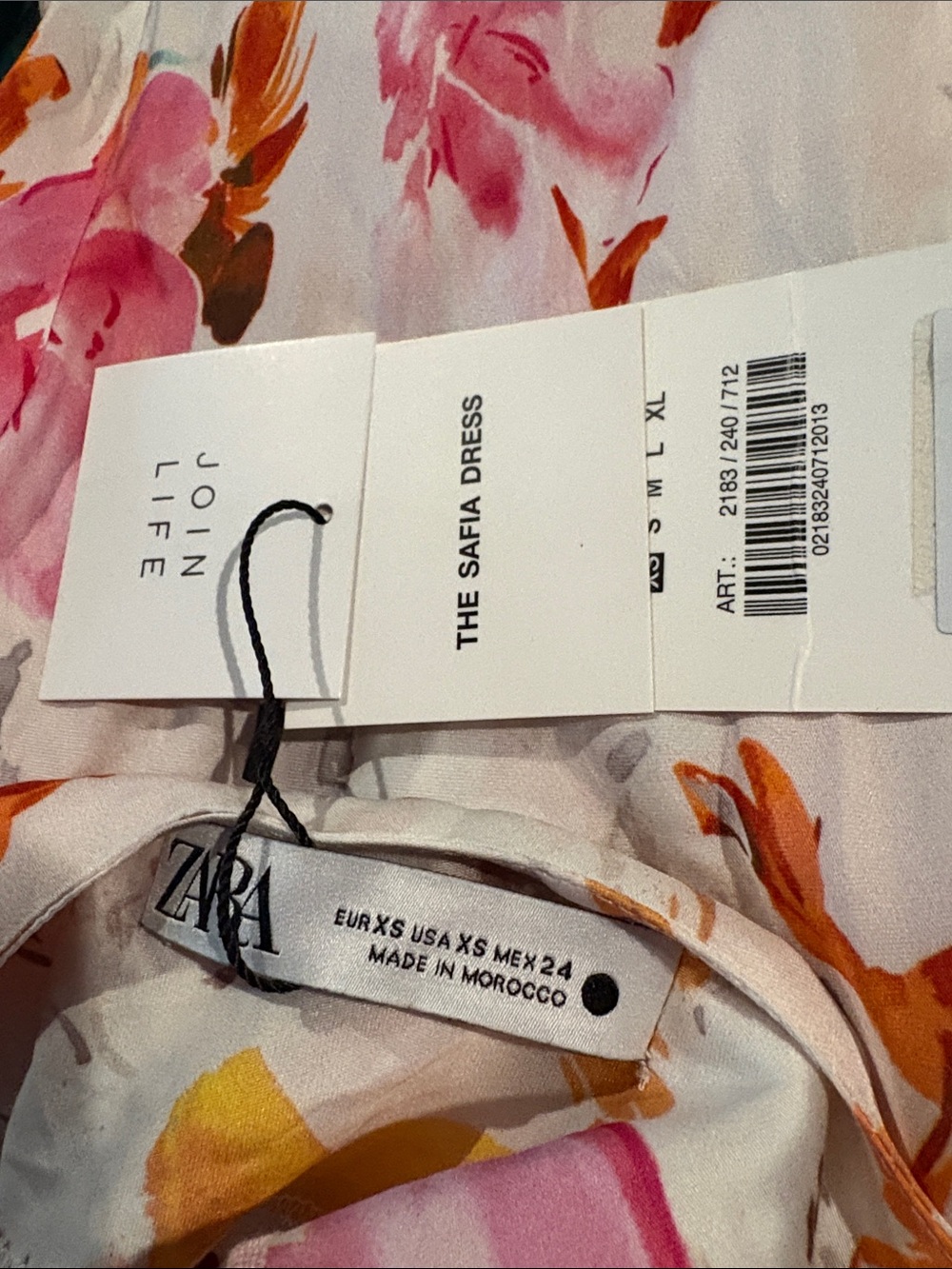 Zara White Floral Safia Mini Dress - Picture 2 of 2